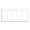 Leviton Decora 5 Gang Wall Plate 80423-W - alternate 2